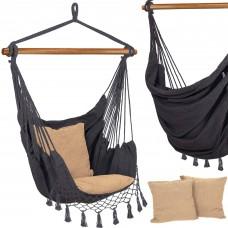 Кресло-гамак сидячий (бразильский) с подушками Springos 130 x 100 см HM043