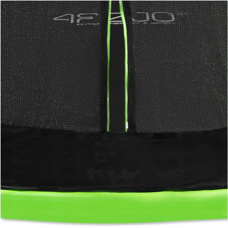 Батут 4FIZJO Pro 312 см Black/Green с внутренней сеткой и лестницей