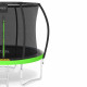 Батут 4FIZJO Pro 312 см Black/Green с внутренней сеткой и лестницей