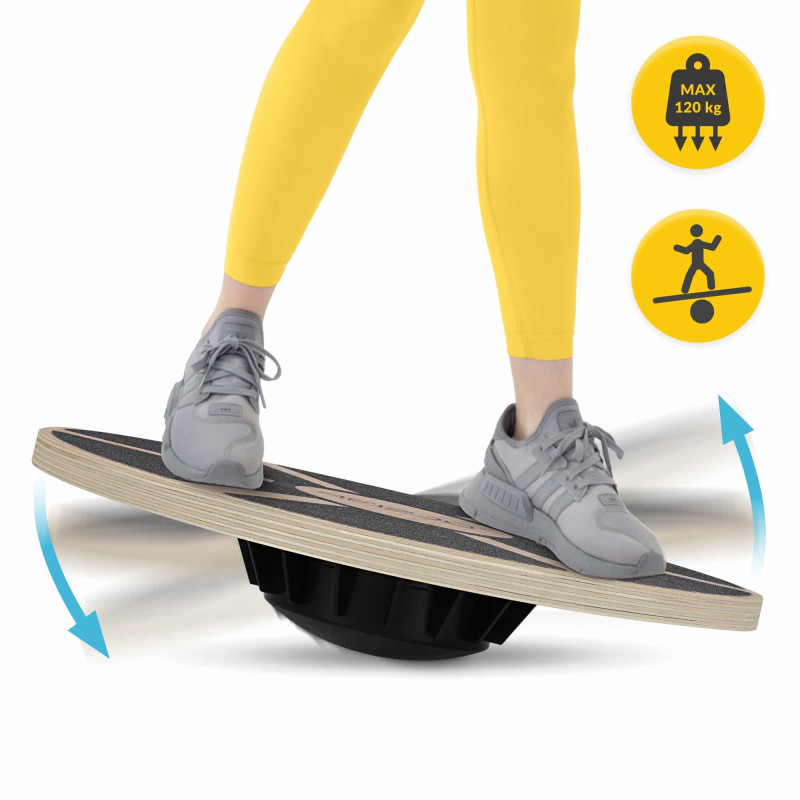 Балансировочная платформа 4FIZJO круглая, деревянная (P-5907739311047)