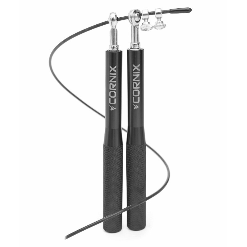 Скакалка швидкісна для кросфіту Cornix Speed Rope чорна