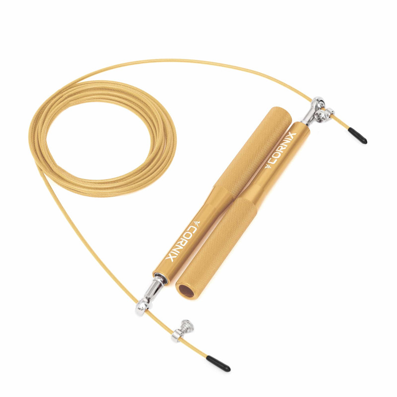 Скакалка швидкісна для кросфіту Cornix Speed Rope золотиста