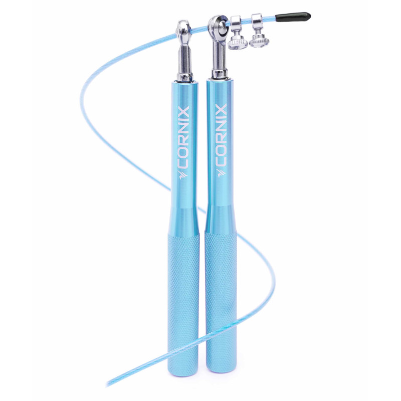Скакалка швидкісна для кросфіту Cornix Speed Rope блакитна