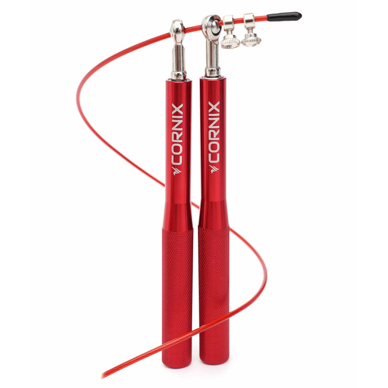 Скакалка швидкісна для кросфіту Cornix Speed Rope червона