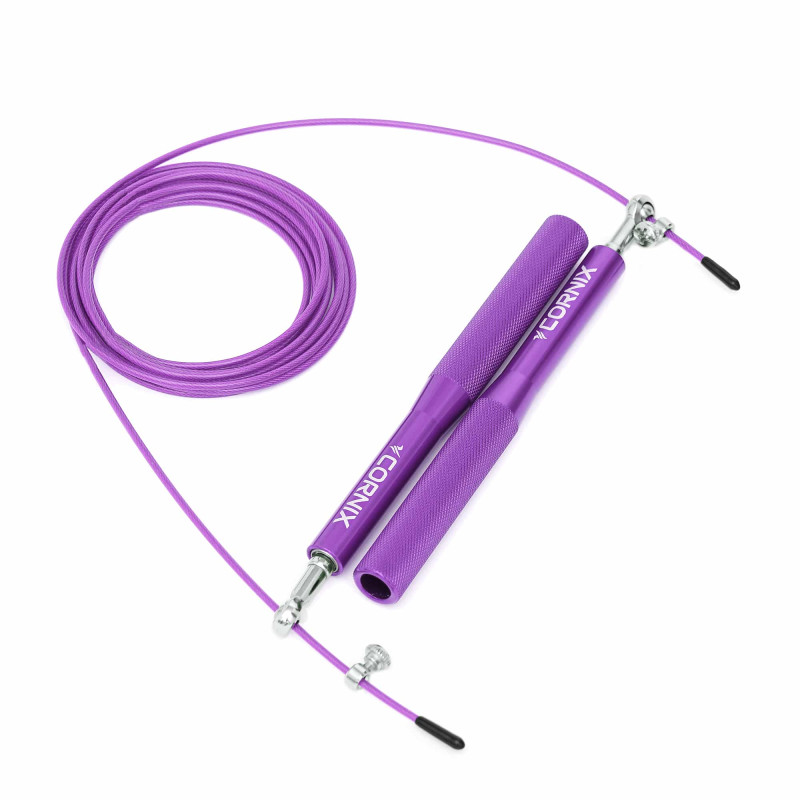 Скакалка швидкісна для кросфіту Cornix Speed Rope фіолетова