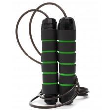 Скакалка швидкісна для кросфіту Cornix Speed Rope Classic чорно-зелена