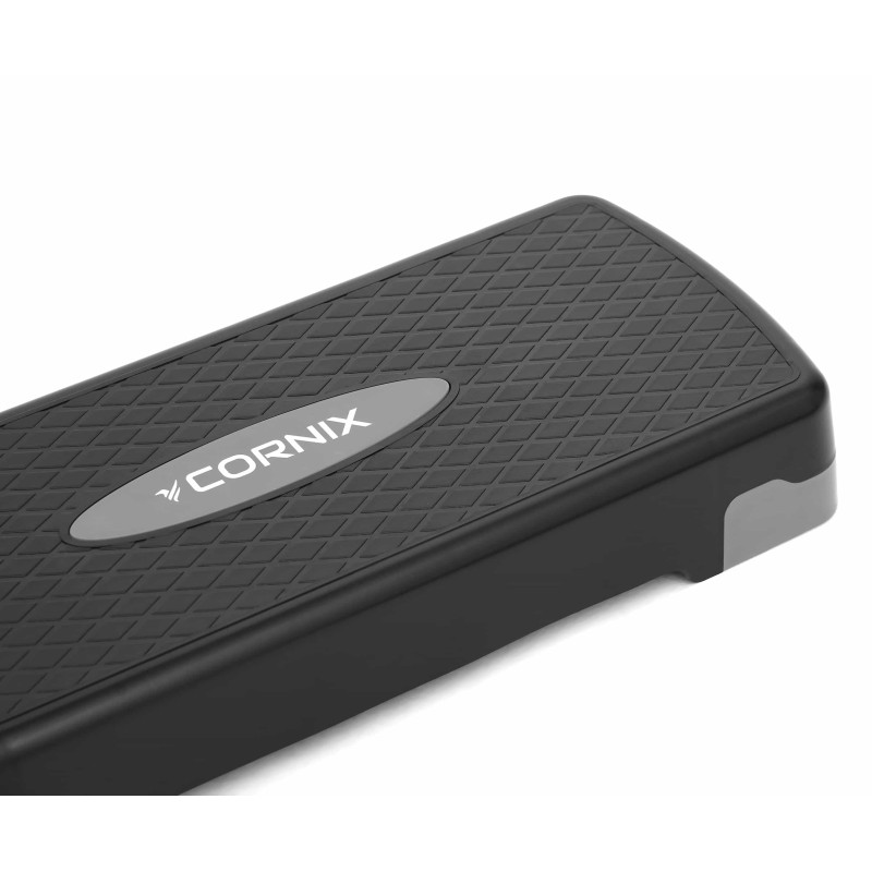 Степ-платформа 2-ступенчатая Cornix 68 х 28 х 10-15 см XR-0189 Black/Grey
