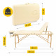 Массажный стол складной 4FIZJO Massage Table+ Wood W60 Beige (P-5907739318367)