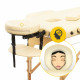 Массажный стол складной 4FIZJO Massage Table+ Wood W60 Beige (P-5907739318367)