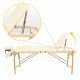 Массажный стол складной 4FIZJO Massage Table+ Wood W60 Beige (P-5907739318367)