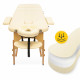 Массажный стол складной 4FIZJO Massage Table+ Wood W60 Beige (P-5907739318367)