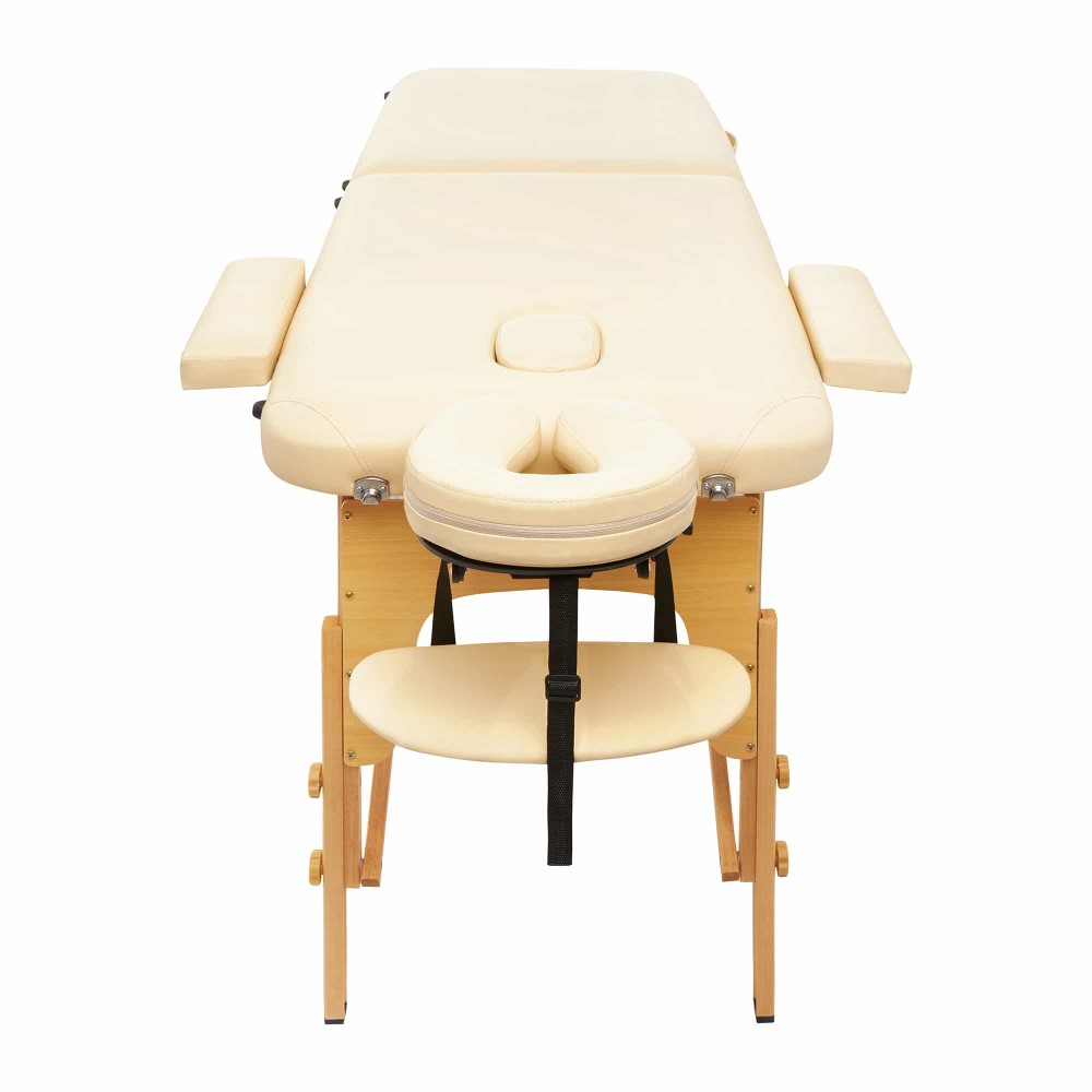 Массажный стол складной 4FIZJO Massage Table Wood W70 Beige (P-5907739318343)