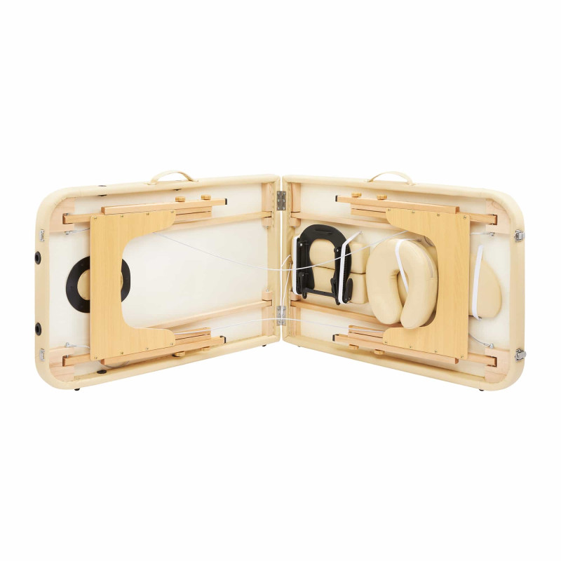 Масажний стіл 4FIZJO Wood W70 Beige