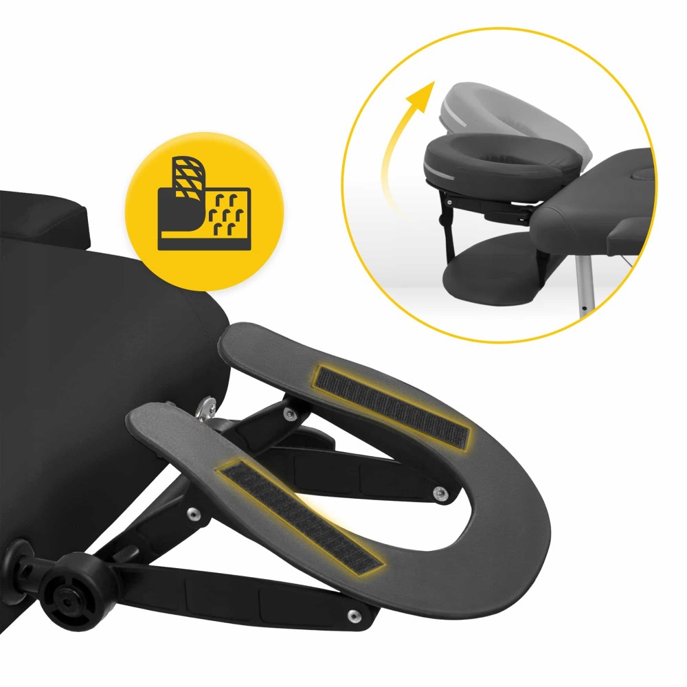 Масажний стіл 4FIZJO Alu W60 Black