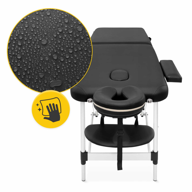 Массажный стол складной 4FIZJO Massage Table Alu W60 Black (P-5907739318374)