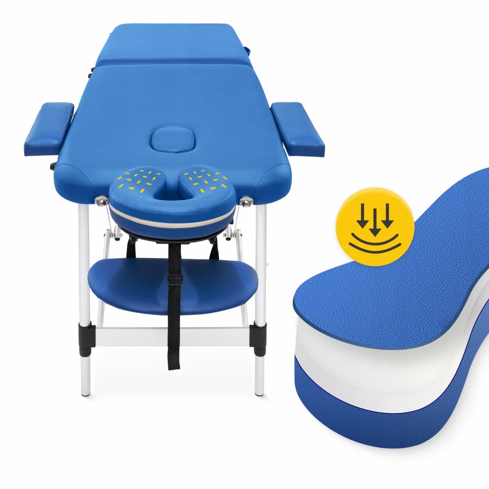 Масажний стіл 4FIZJO Alu W60 Blue