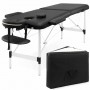 Массажный стол складной 4FIZJO Massage Table Alu W70 Black (P-5907739318398)