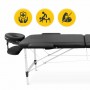 Массажный стол складной 4FIZJO Massage Table+ Alu W60 Black (P-5907739318381)