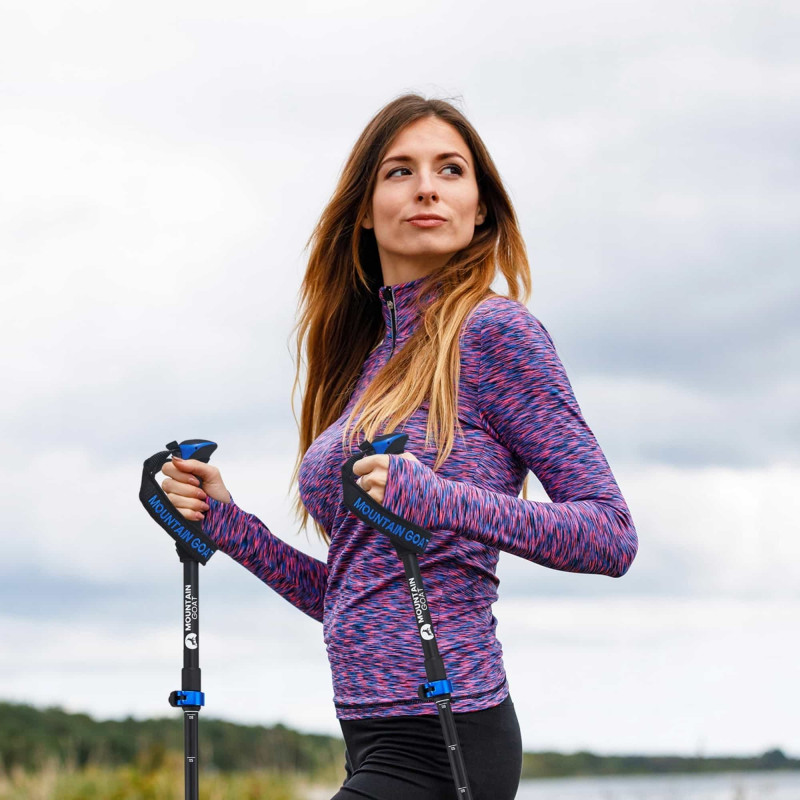 Трекінгові палиці Mountain Goat Pro+ 43-130 см Black/Blue