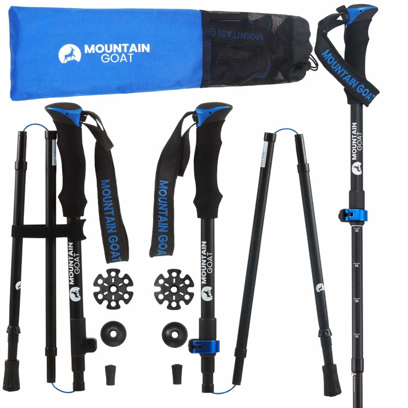 Трекінгові палиці Mountain Goat Pro+ 43-130 см Black/Blue