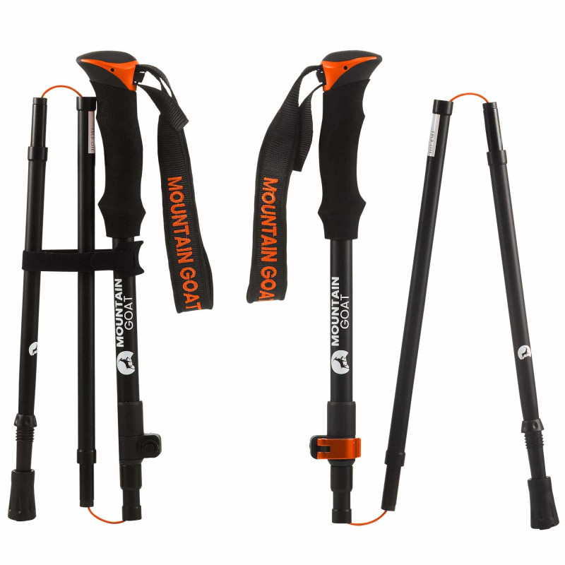 Трекінгові палиці Mountain Goat Pro+ 43-130 см Black/Orange
