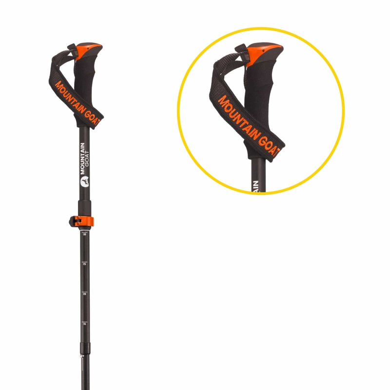 Трекінгові палиці Mountain Goat Pro+ 43-130 см Black/Orange
