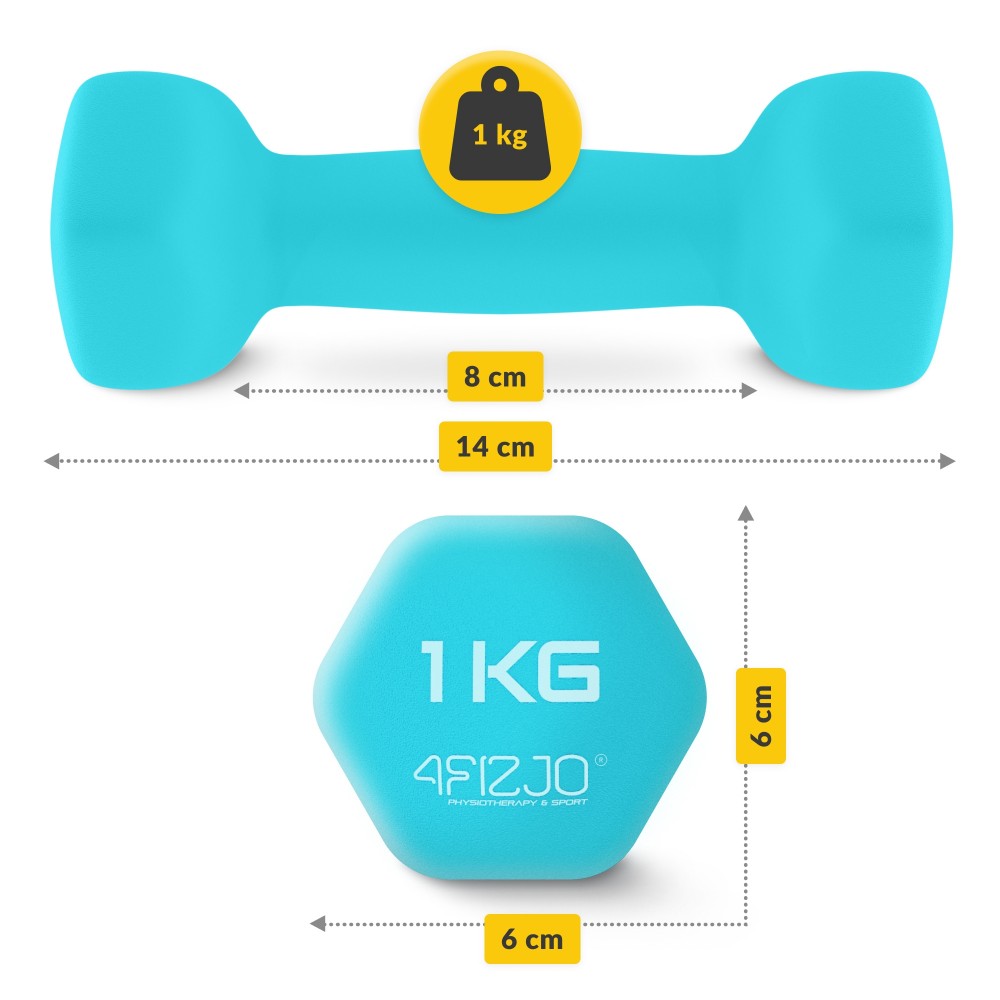 Набор виниловых гантелей 4FIZJO Classic 7 кг со стойкой (P-5905973403221)