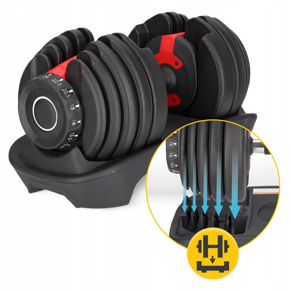 Гантель с регулируемым весом 4FIZJO Premium 2,5–24 кг (P-5907739319203)