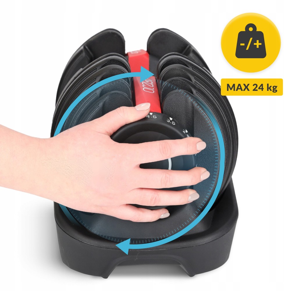 Гантель с регулируемым весом 4FIZJO Premium 2,5–24 кг (P-5907739319203)