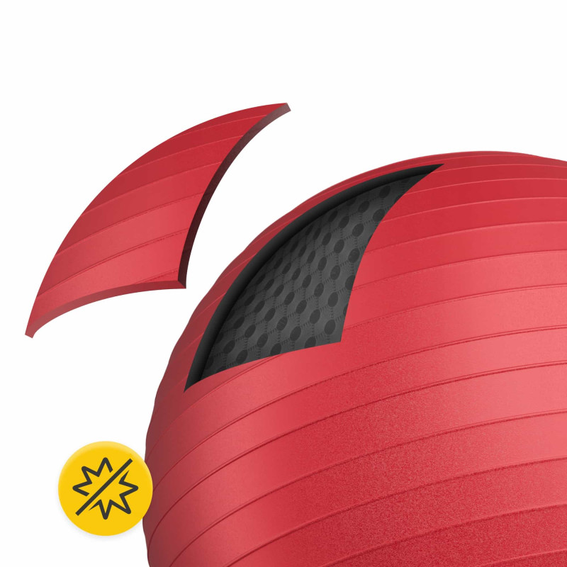 Мяч для фитнеса (фитбол) 4FIZJO 55 см Anti-Burst Red (P-5907222931509)