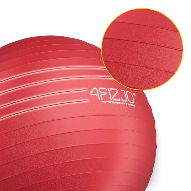Мяч для фитнеса (фитбол) 4FIZJO 55 см Anti-Burst Red (P-5907222931509)
