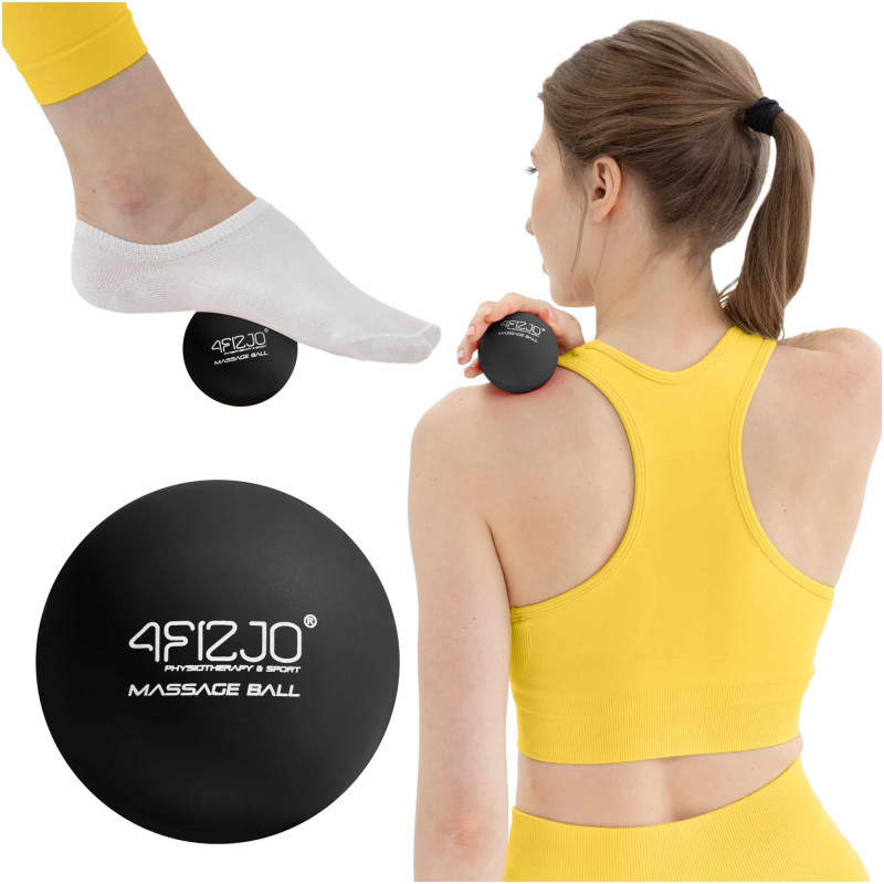 Масажний м'яч 4FIZJO Lacrosse Ball 6.25 см чорний