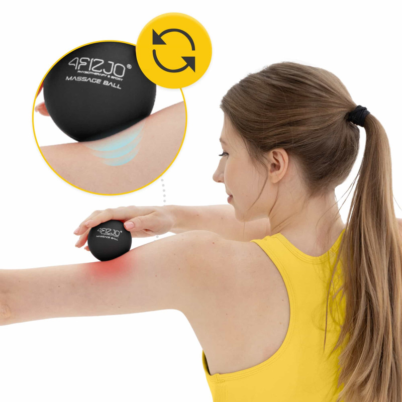 Масажний м'яч 4FIZJO Lacrosse Ball 6.25 см чорний