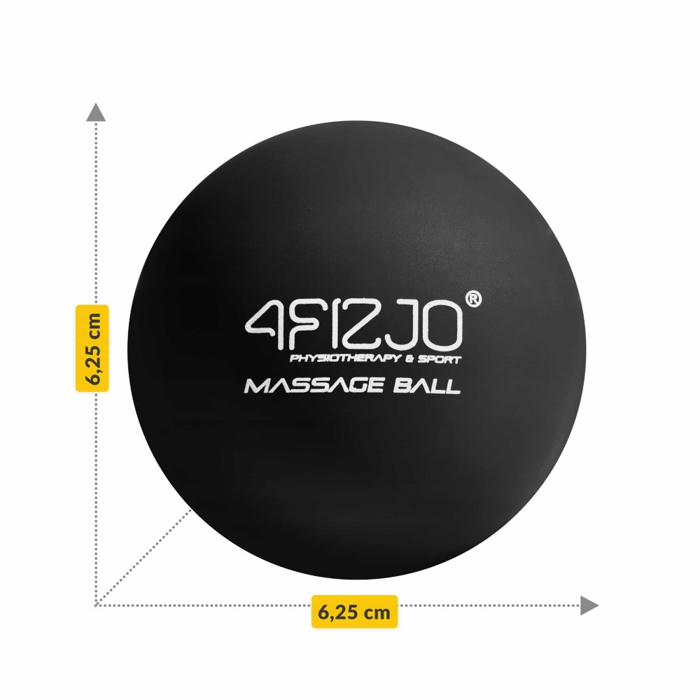 Масажний м'яч 4FIZJO Lacrosse Ball 6.25 см чорний