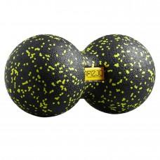 Подвійний масажний м'яч 4FIZJO EPP DuoBall 12 см чорно-жовтий