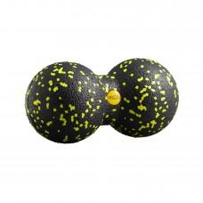 Подвійний масажний м'яч 4FIZJO EPP DuoBall 8 см чорно-жовтий