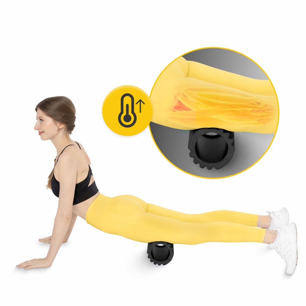 Массажный ролик 4FIZJO 33 x 14 см (валик, роллер) Black (P-5907222931004)