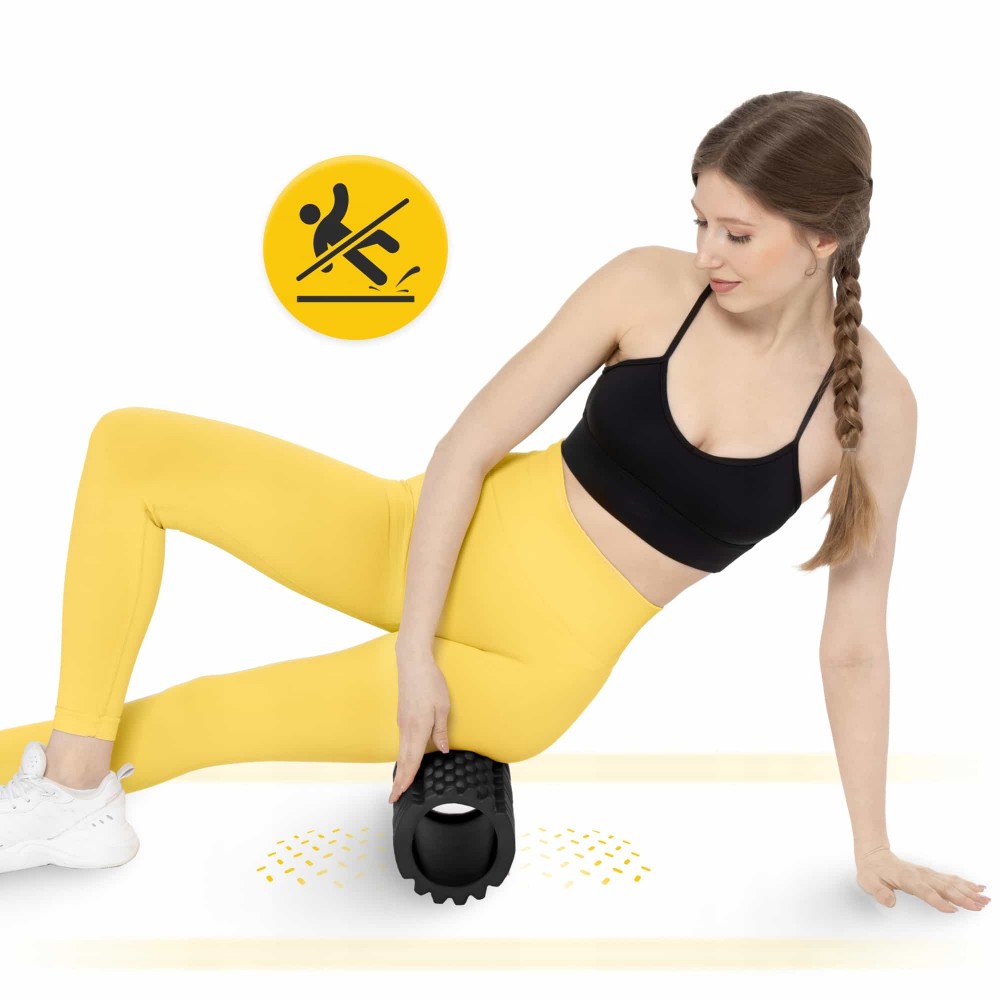 Массажный ролик 4FIZJO 33 x 14 см (валик, роллер) Black (P-5907222931004)