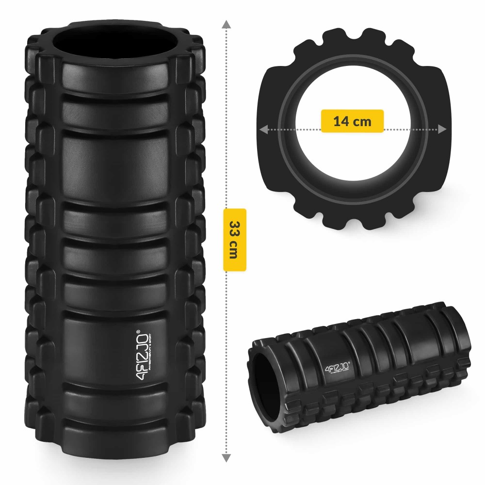 Массажный ролик 4FIZJO 33 x 14 см (валик, роллер) Black (P-5907222931004)