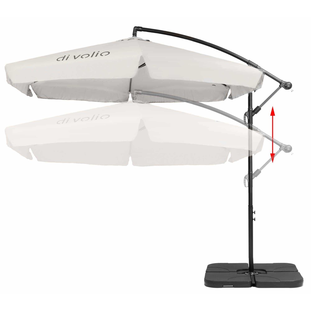 Парасолька садова з основою DiVolio EMPOLI 300 см кремова