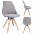 Стілець Saida Jumi у скандинавському стилі з дерев'яними ніжками сірий