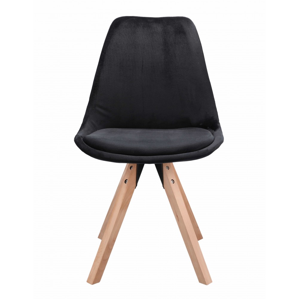 Стул Saida Jumi в скандинавском стиле с деревянными ножками черный