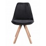 Стул Saida Jumi в скандинавском стиле с деревянными ножками черный