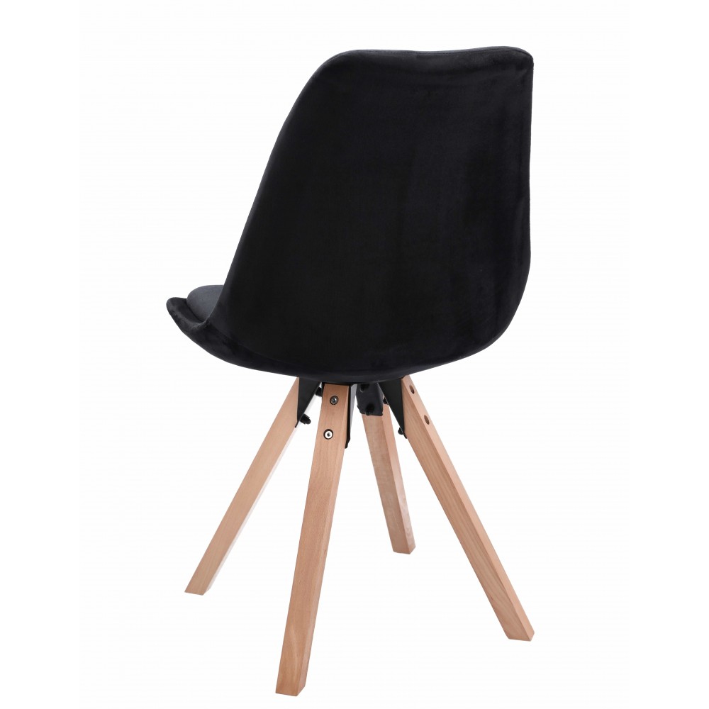 Стул Saida Jumi в скандинавском стиле с деревянными ножками черный