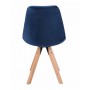 Стул Saida Jumi в скандинавском стиле с деревянными ножками синий