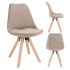Стілець Saida Jumi у скандинавському стилі з дерев'яними ніжками темно-бежевий