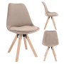 Стілець Saida Jumi у скандинавському стилі з дерев'яними ніжками темно-бежевий