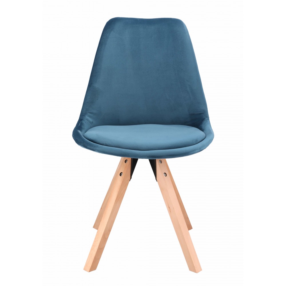 Стілець Saida Jumi у скандинавському стилі з дерев'яними ніжками аквамарин