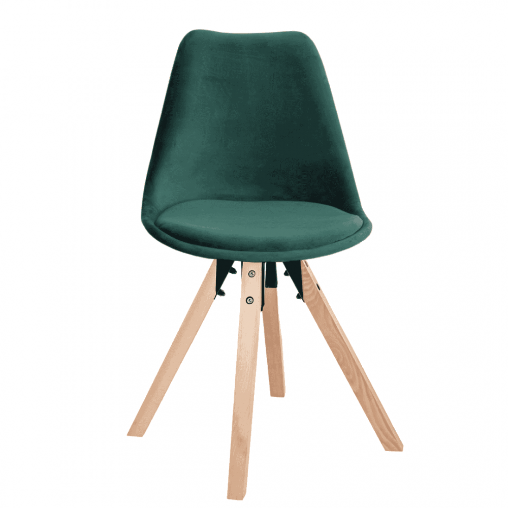 Стул Saida Jumi в скандинавском стиле с деревянными ножками зеленый