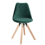 Стул Saida Jumi в скандинавском стиле с деревянными ножками зеленый